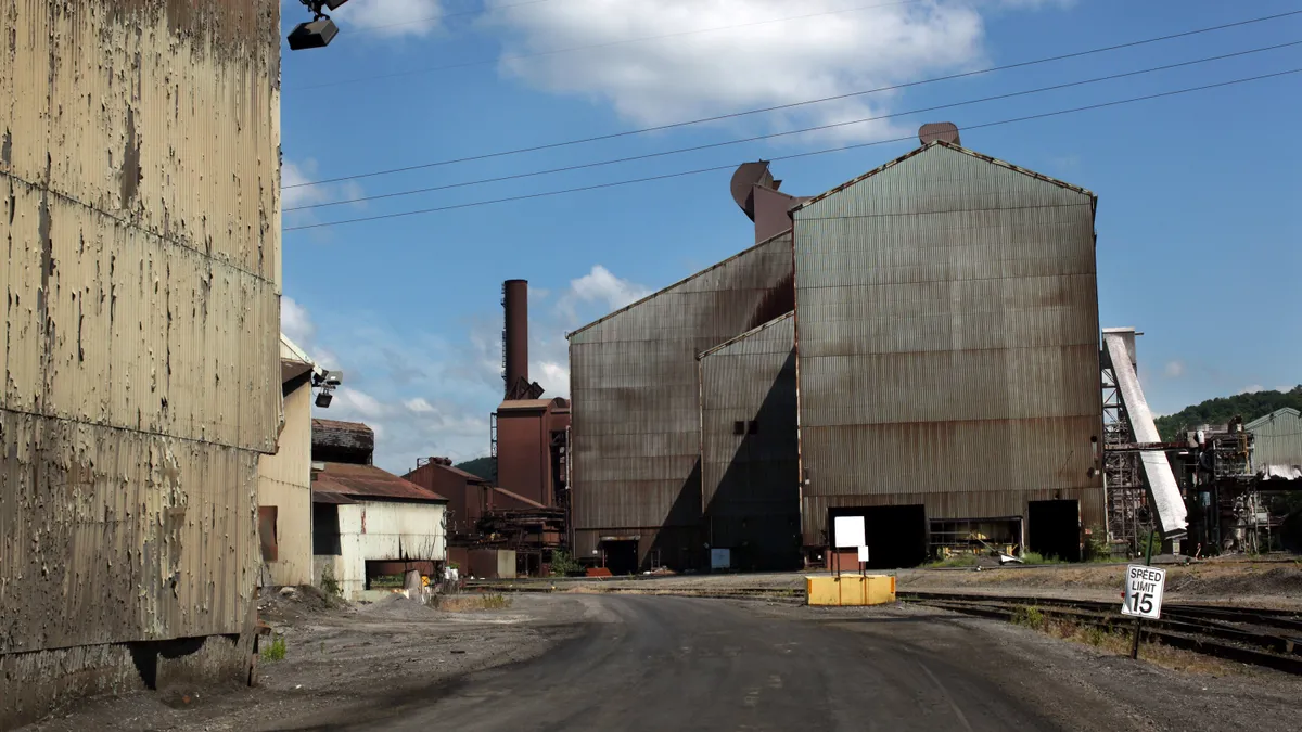 The exterior of the ArcelorMittal Weirton Steel Plant