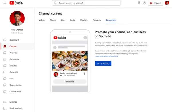 YouTube Promotions