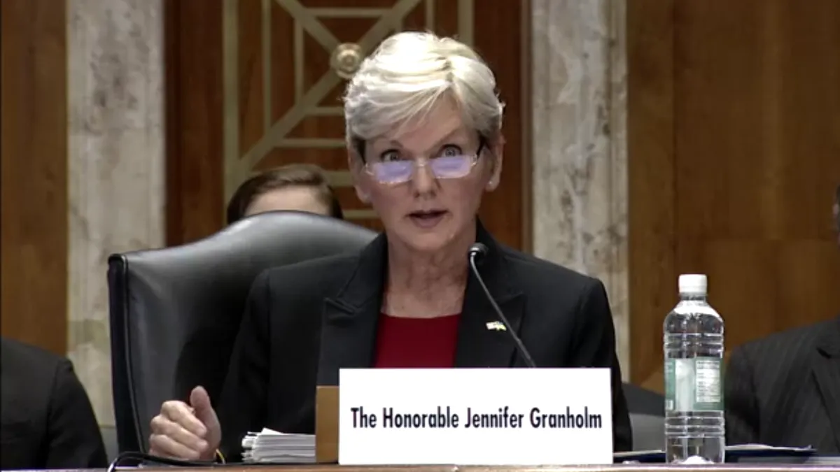 US Department of Energy Secretary Jennifer Granholm testifies on President Biden's budget request.