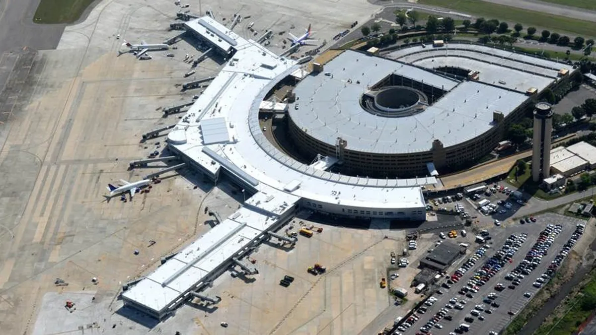 A birds eye view of BHM airport.