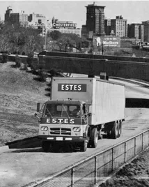 An Estes truck drives in Richmond.