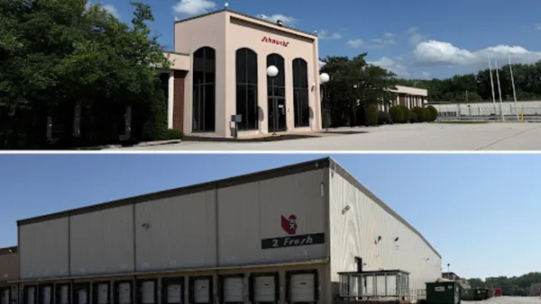 Exterior of a warehouse.