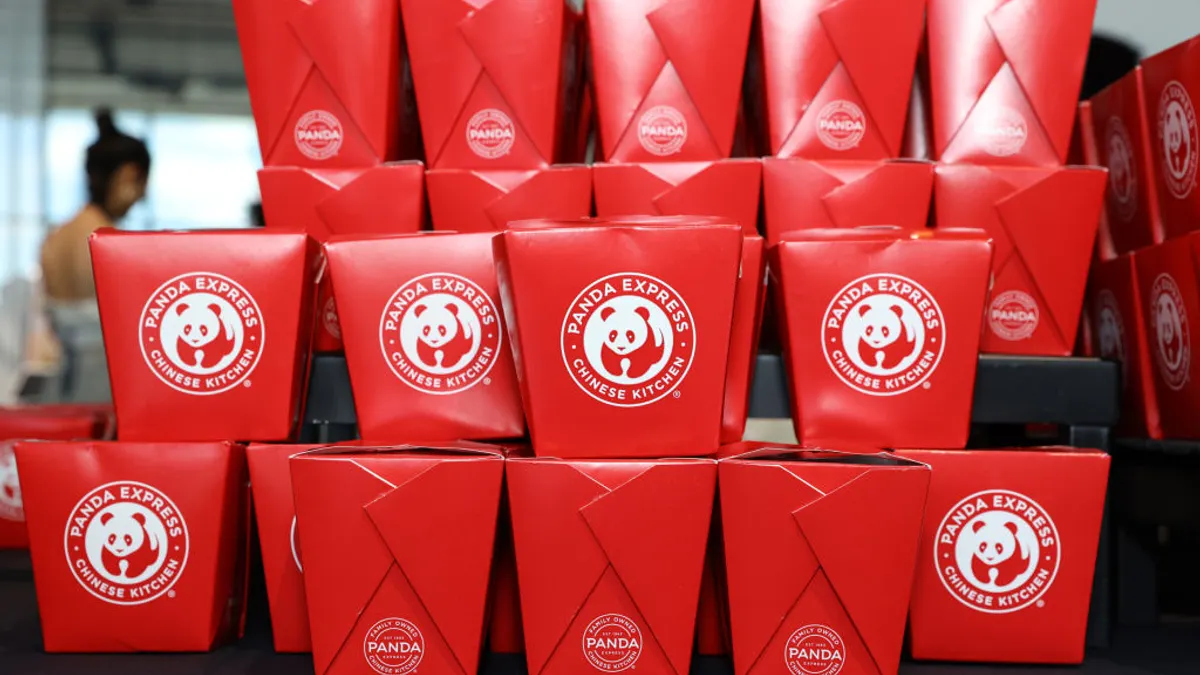 Boxes of Panda Express lunches