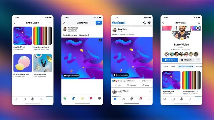 Facebook NFT display