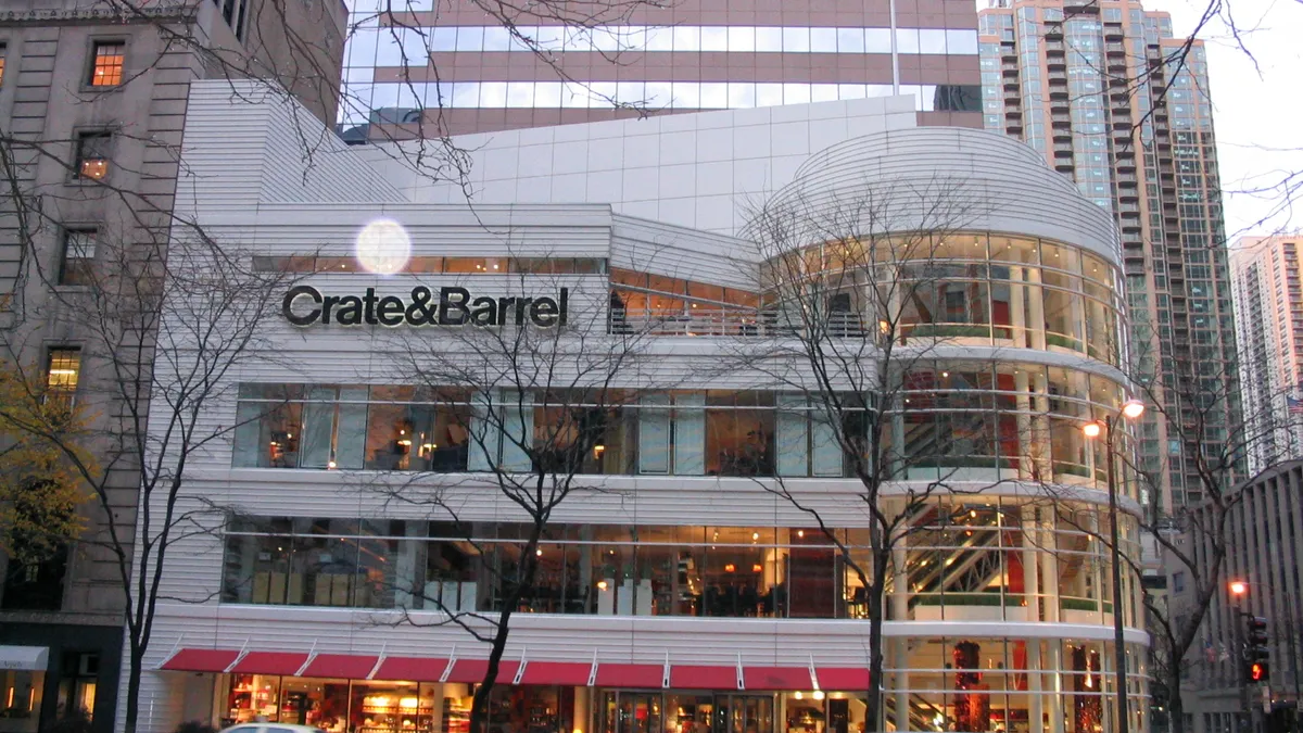 Crate and Barrel storefront