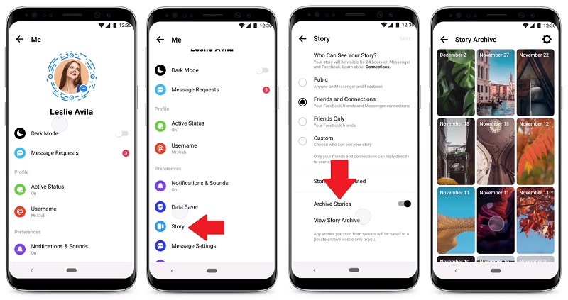 Messenger Stories Archive