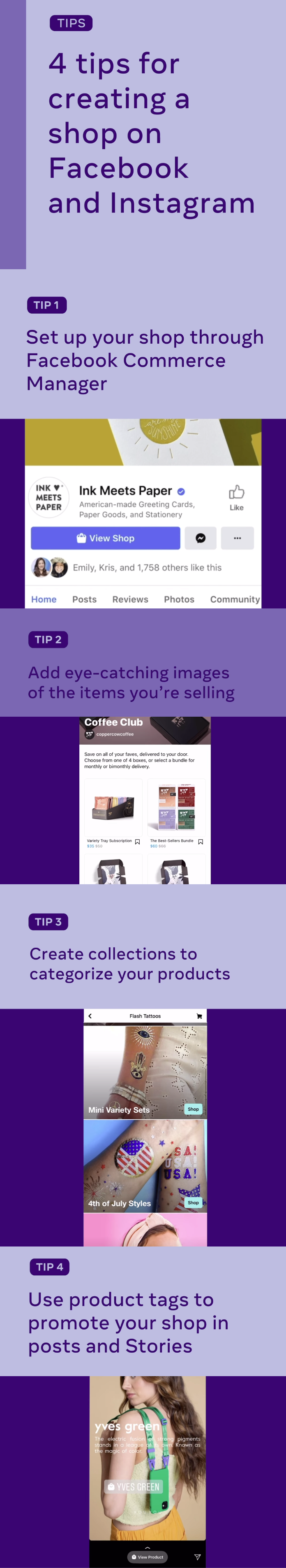 Four tips for Facebook Shops