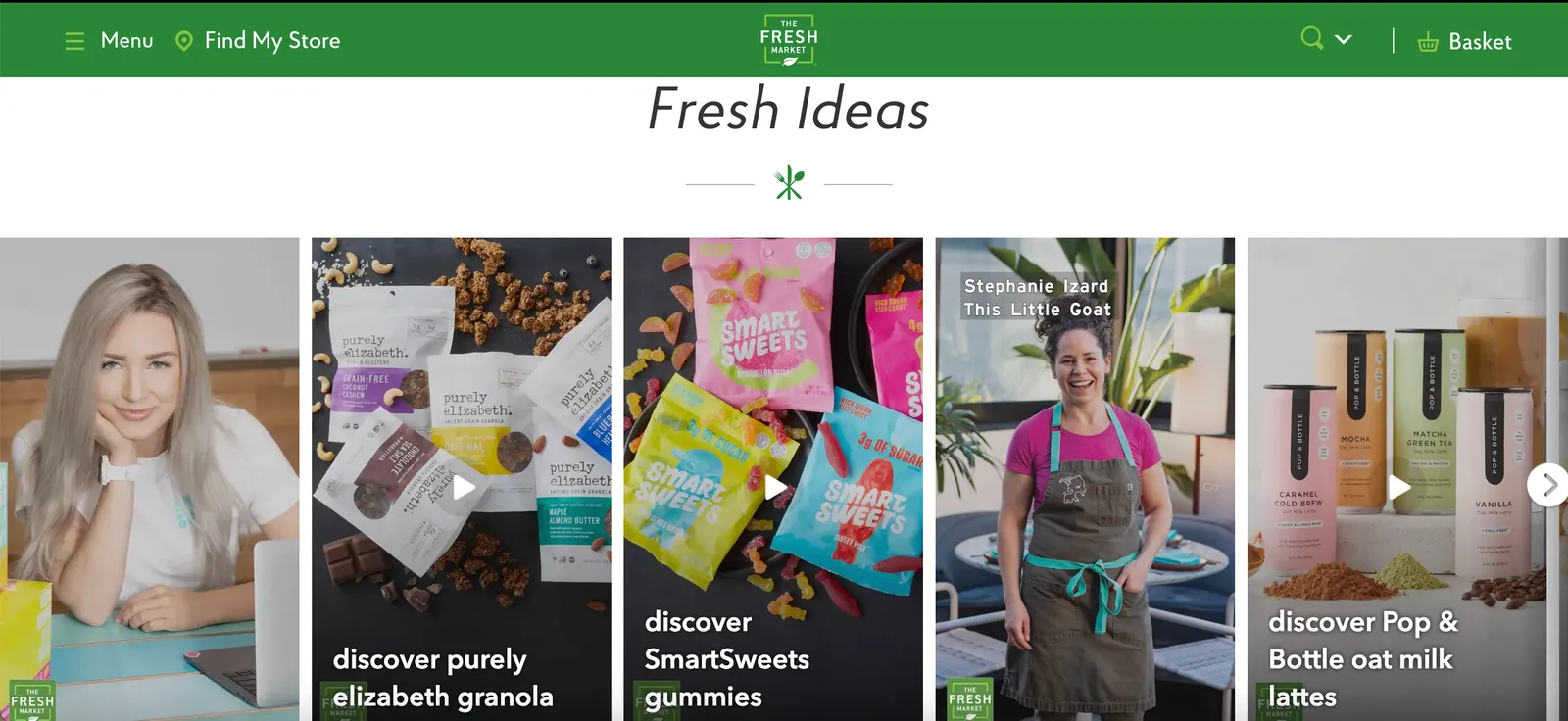 The Fresh Market shoppable videos