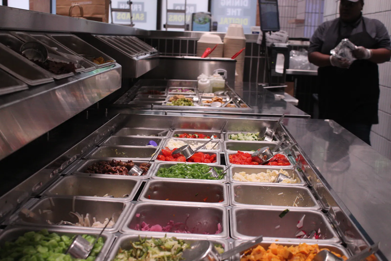 Ingredients at Chopt's new eco-conscious, contactless store in Ballston, Virginia, on July 11, 2022.