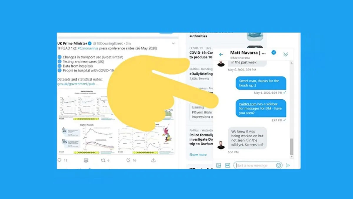Twitter chat window