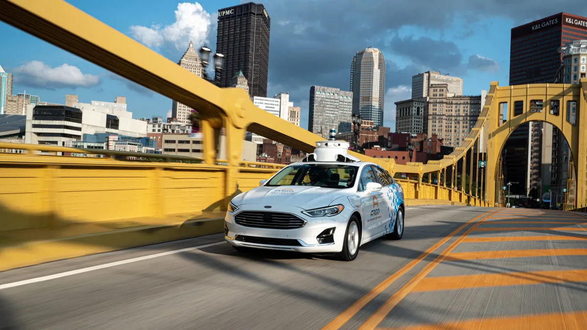 Argo AI autonomous vehicle in Pittsburgh.