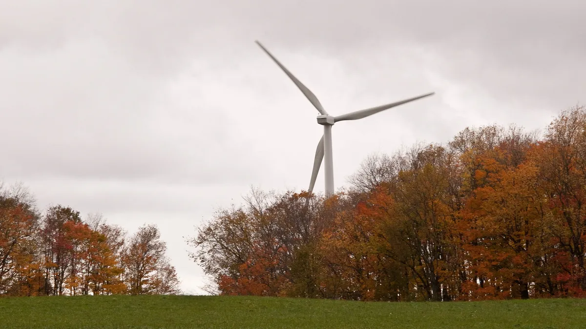 A wind turbine in New York.