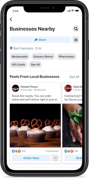 Facebook Businesses Nearby