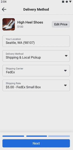 Facebook Marketplace Shipping