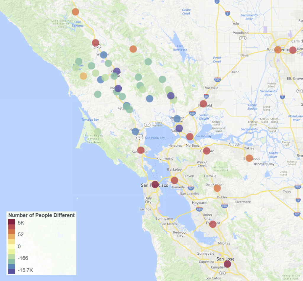 Facebook displacement tracking map