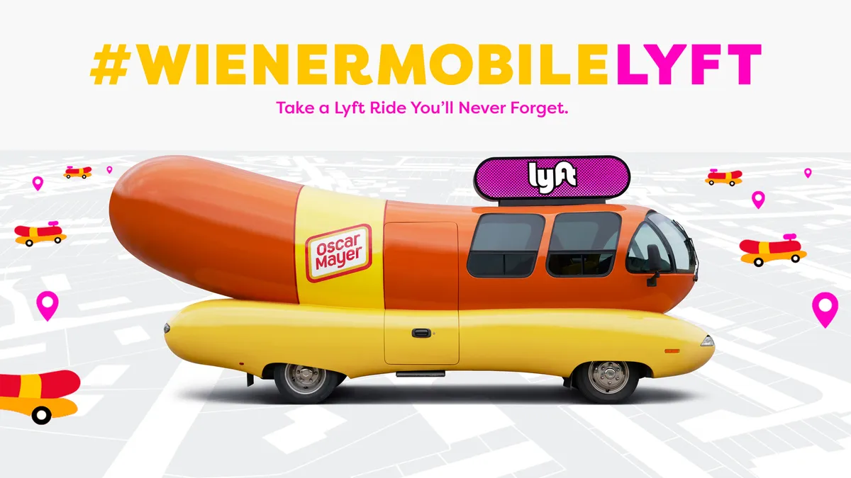 Oscar Mayer Wienermobile partnership with Lyft