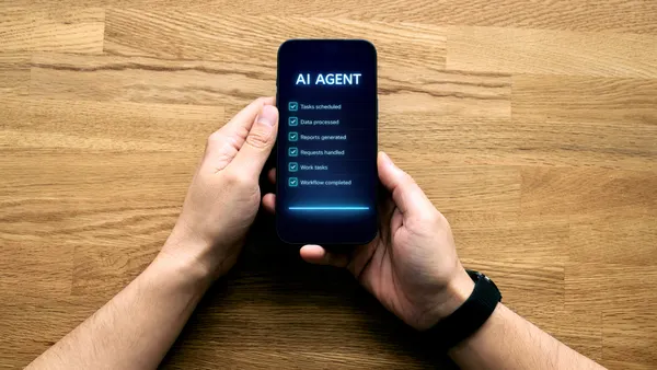 Ai agent smartphone interface completing workflow tasks