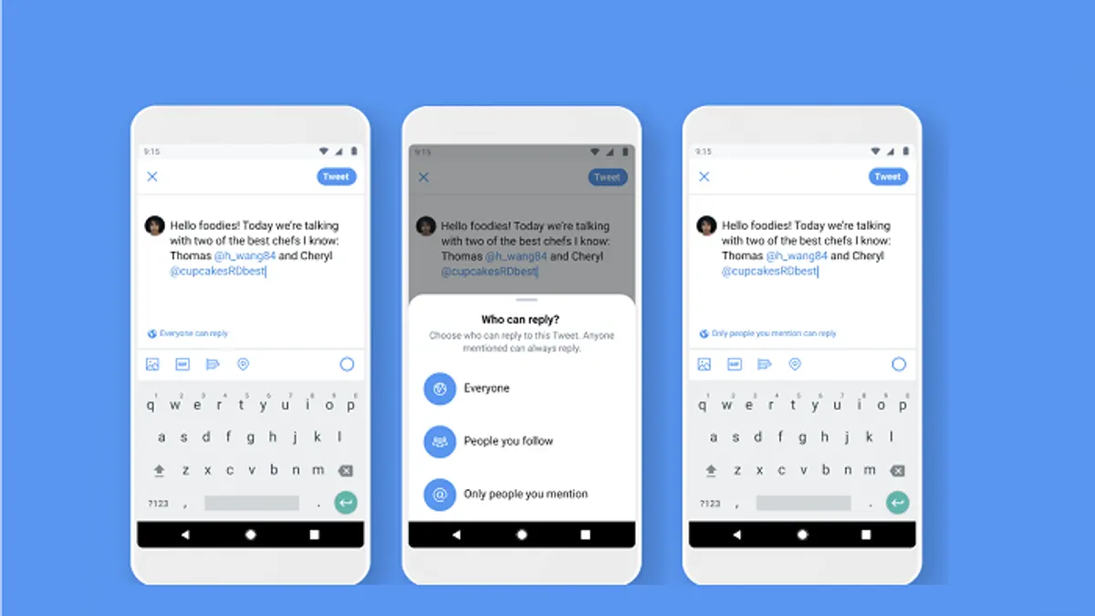 Twitter reply controls