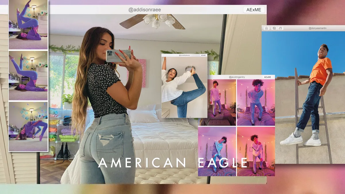 American Eagle back-to-school campaign promo still retrieved by Marketing Dive on July 22, 2020