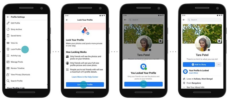 Facebook Lock profile