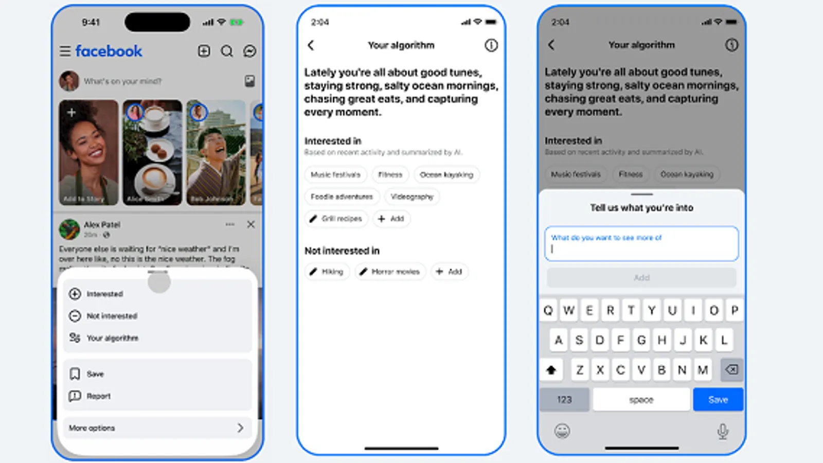 Facebook, düz dille algoritma kontrolü özelliği ekledi