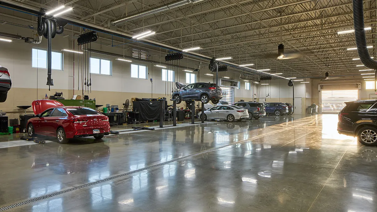 A Hyundai dealership featuring the brand’s modern retail design, part of a nationwide transformation focused on elevating customer experience.