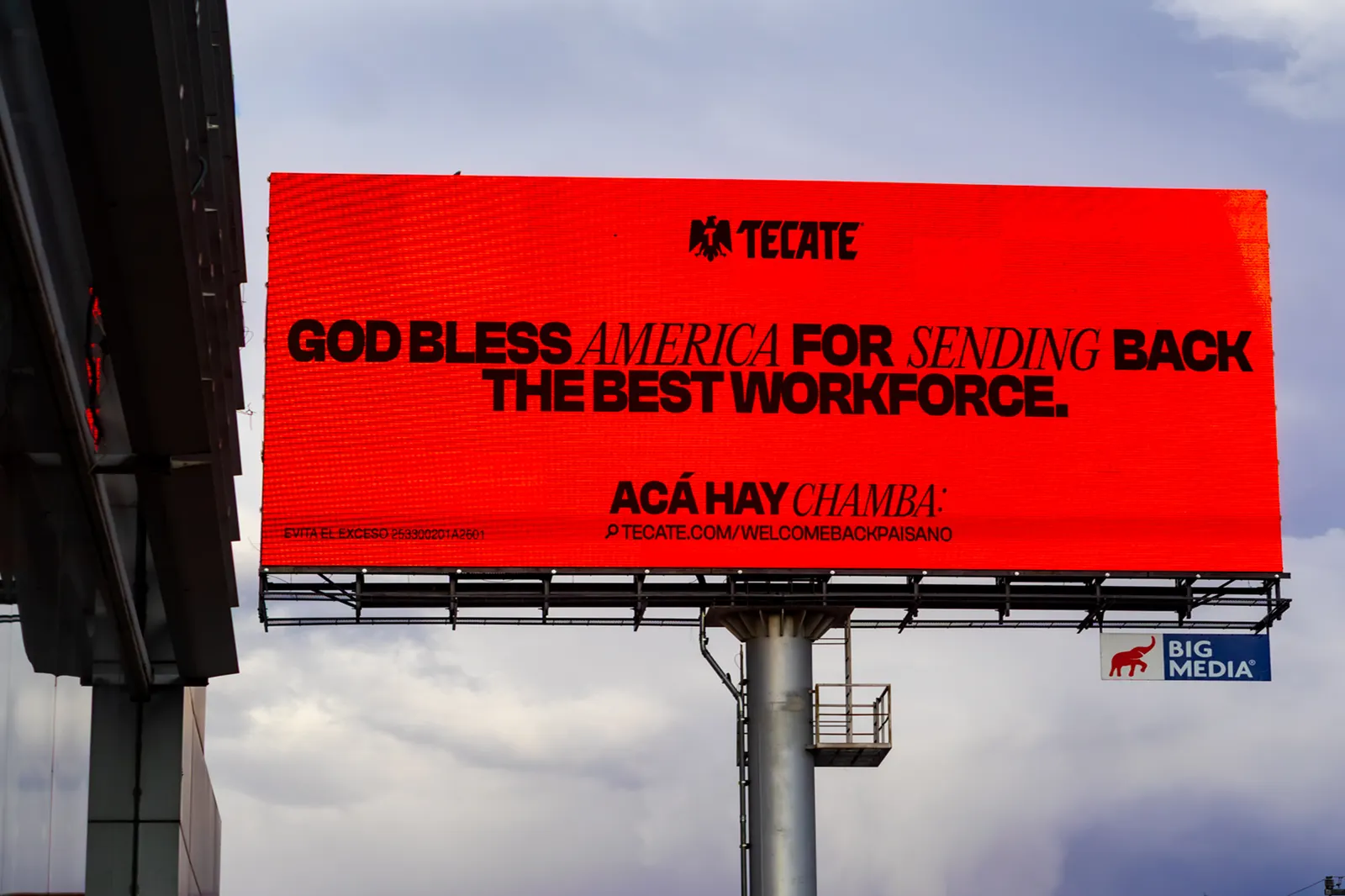 Tecate OOH ad