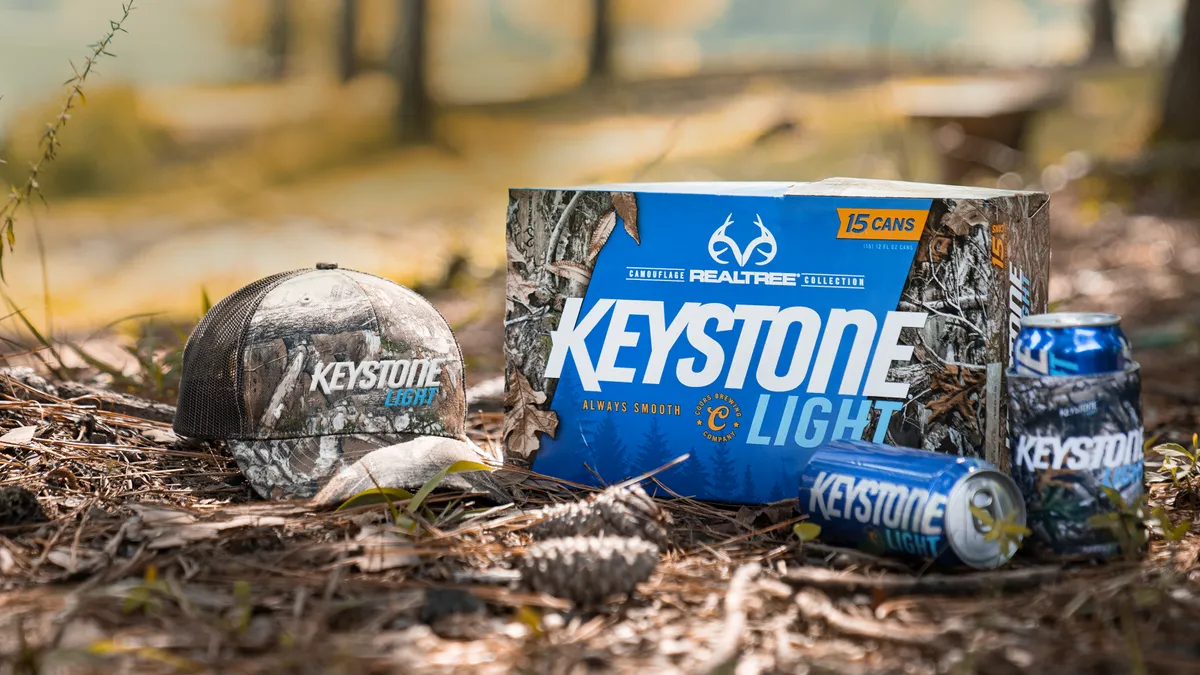 Keystone Light cameo products.