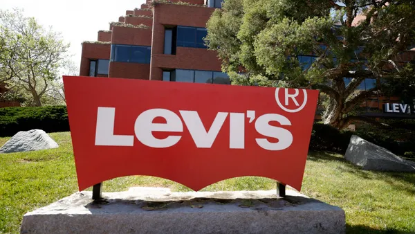 A Levi's sign in front of the Levi Strauss & Co. headquarters