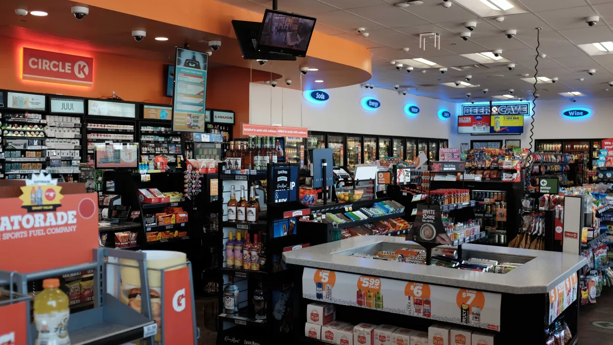 Convenience store interior