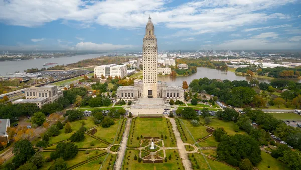 The Louisiana State Capitol Building in Downtown Baton Rouge