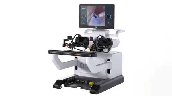 The physician console of EndoQuest Robotics' endoluminal robotic surgery system.
