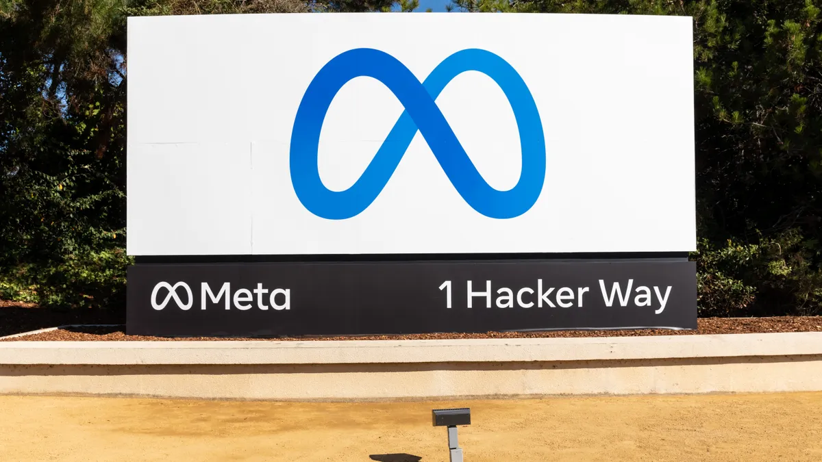 Meta headquarters sign