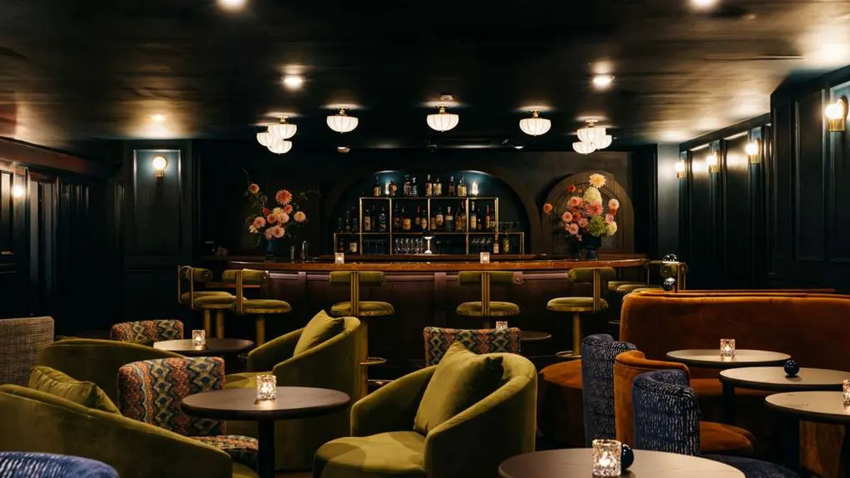 The interior of Hotel Granada Midtown in Atlanta.