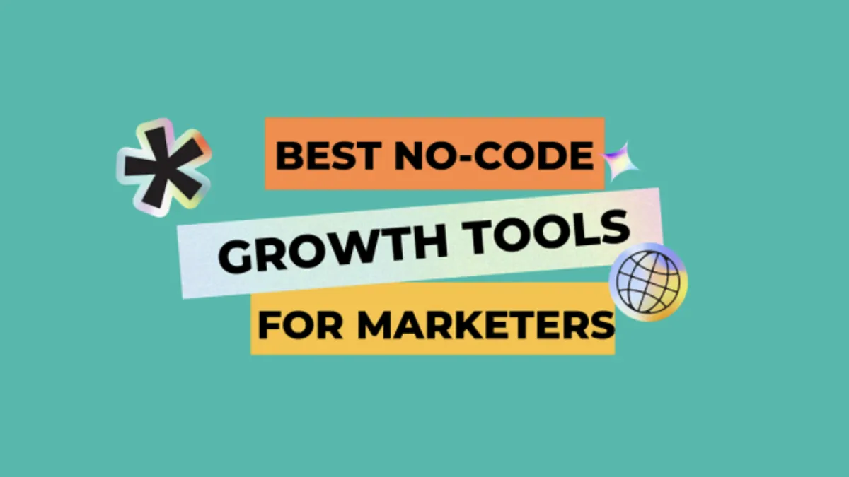 No code growth tools infographic