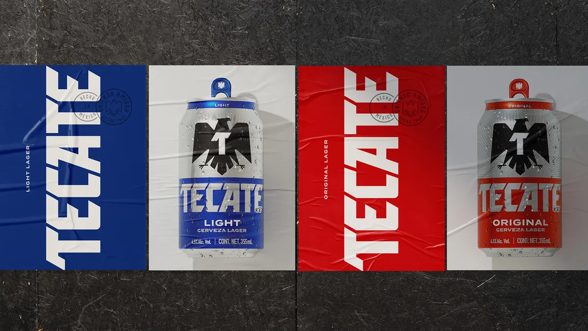 Tecate beer cans show brand's new look