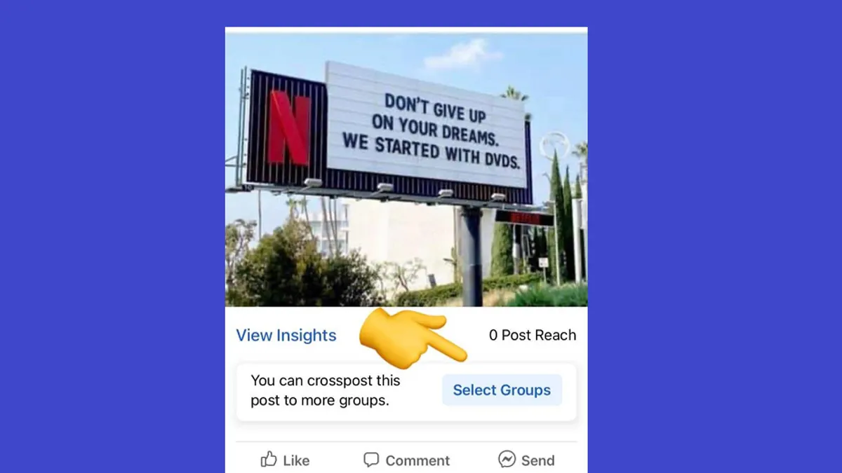 Facebook group sharing