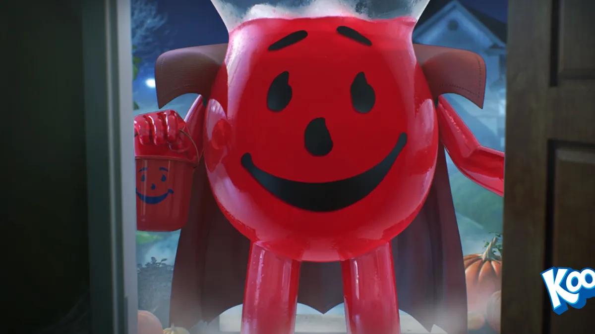 Kool-Aid Man crashes Halloween with reverse trick-or-treating