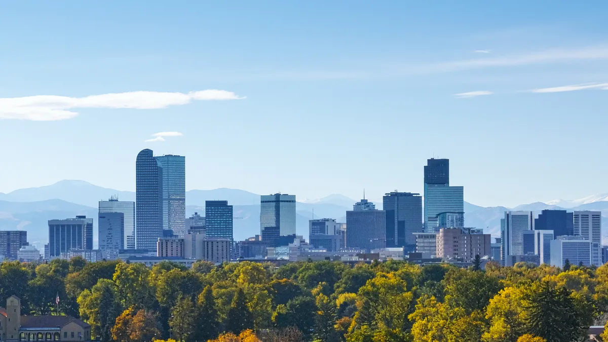 Denver skyline at noon