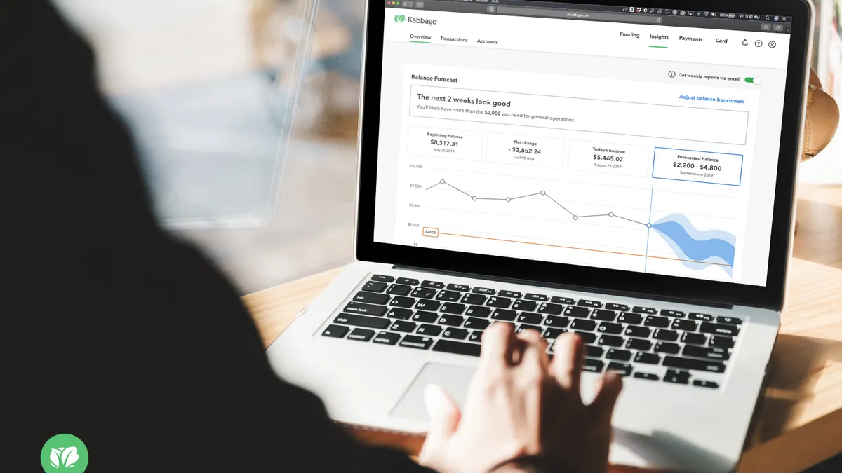 Kabbage Insights desktop forecast