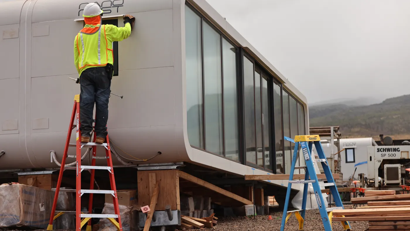 Work continues at the Ka Lai Ola temporary housing development