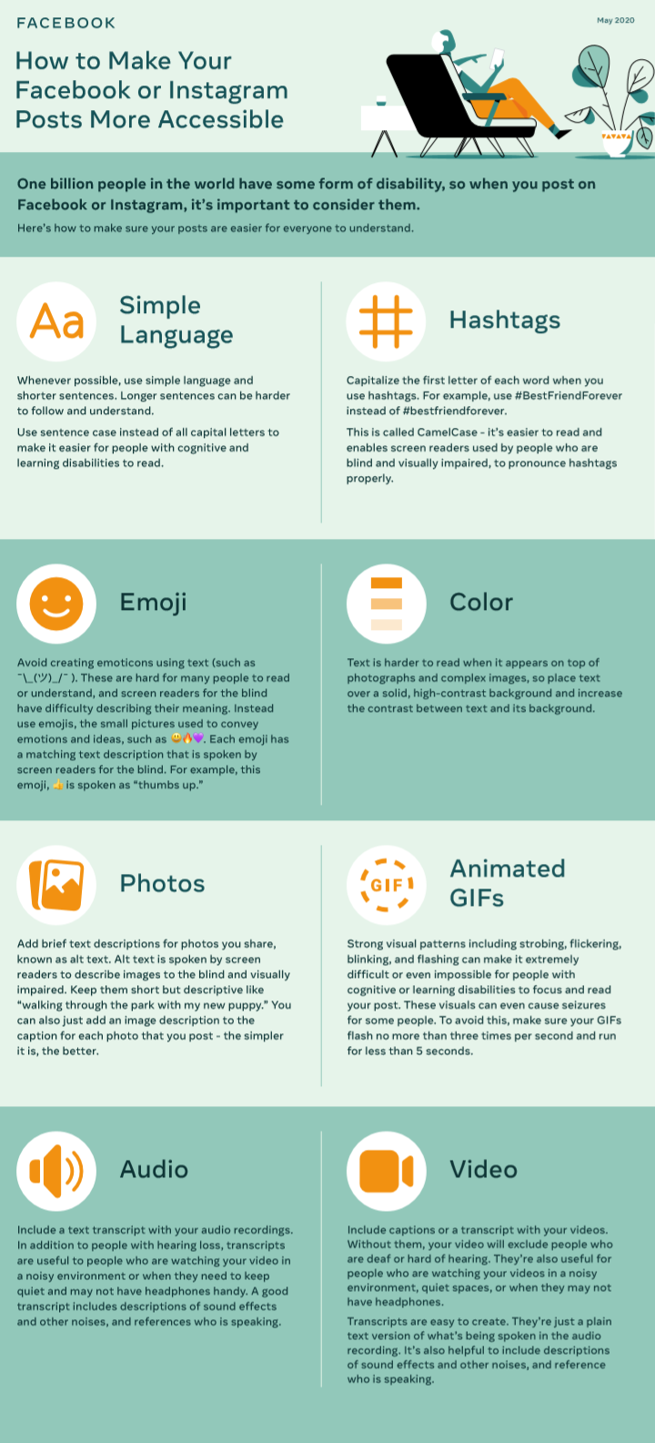 Facebook accessibility tips