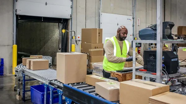 Worker in a warehouse