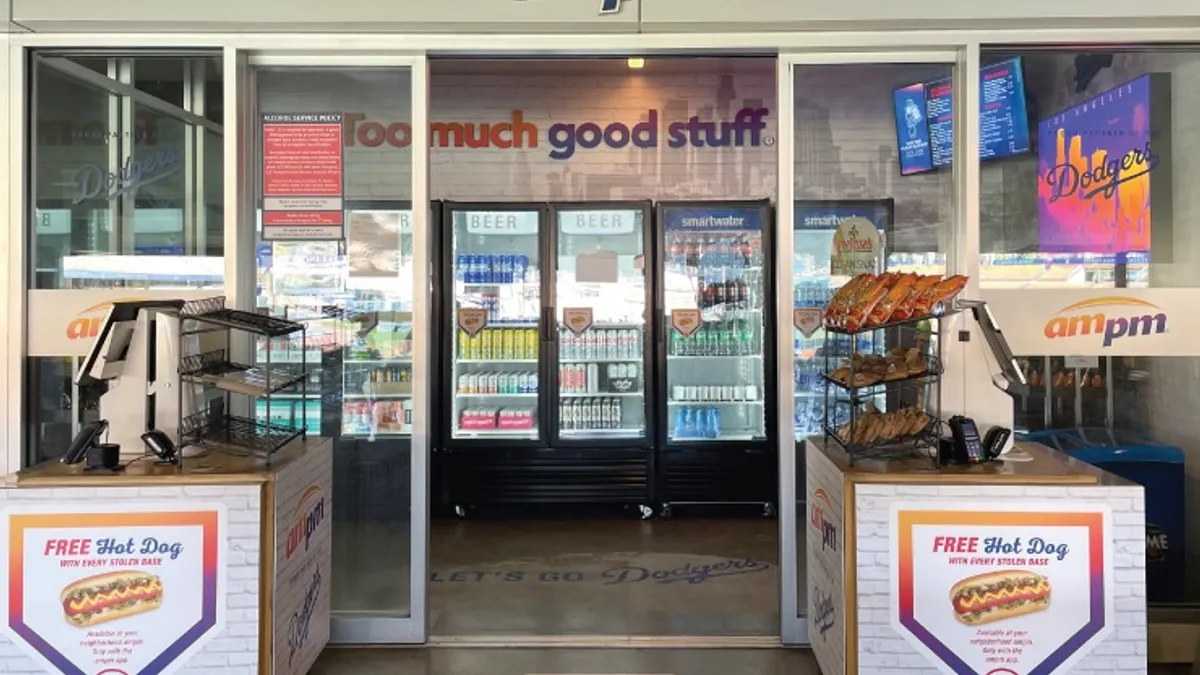 A photo of an updated Ampm store inside Dodger Stadium in Los Angeles.