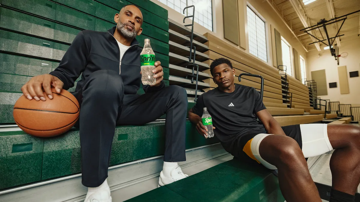 Grant Hill and Anthony Edwards in Sprite's new Obey Your Thirst campaign