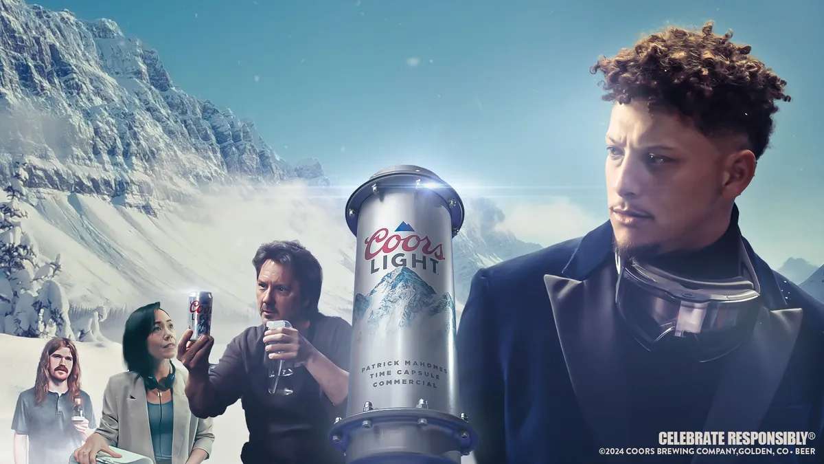 Patrick Mahomes in a Coors Light campaign