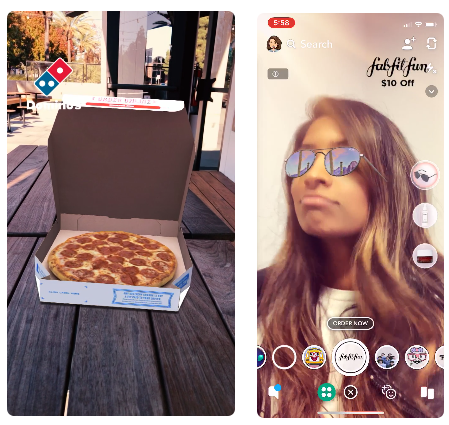 Snapchat AR ads examples