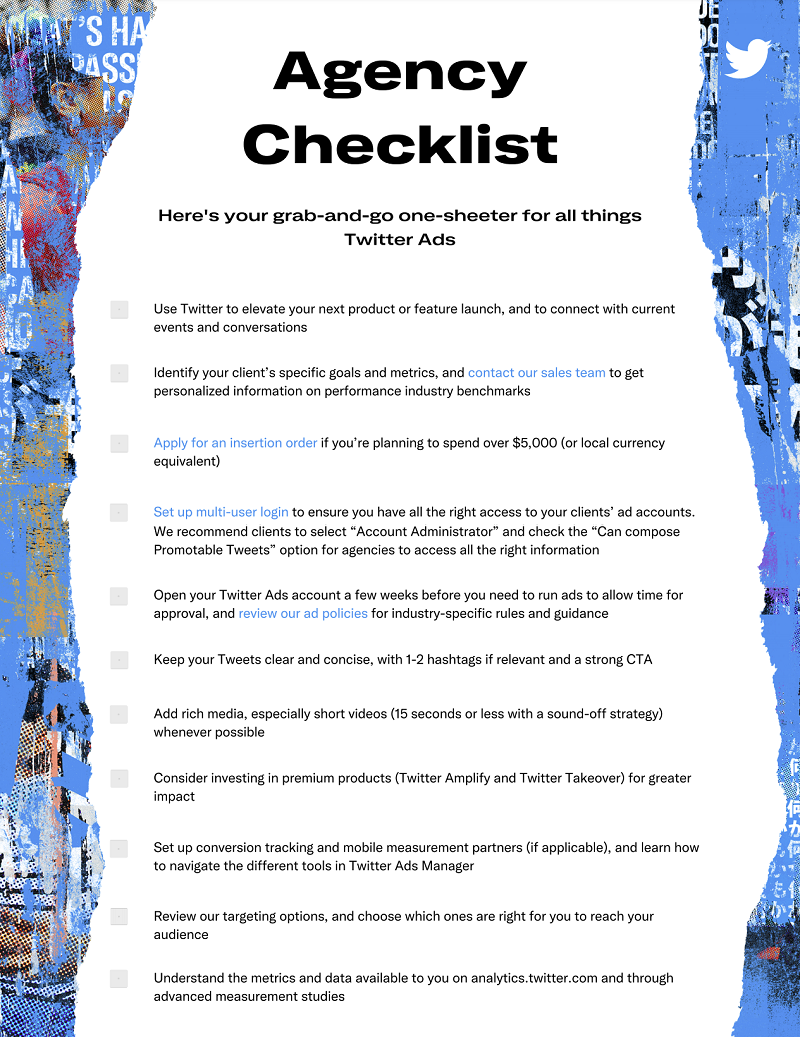 Twitter ads checklist