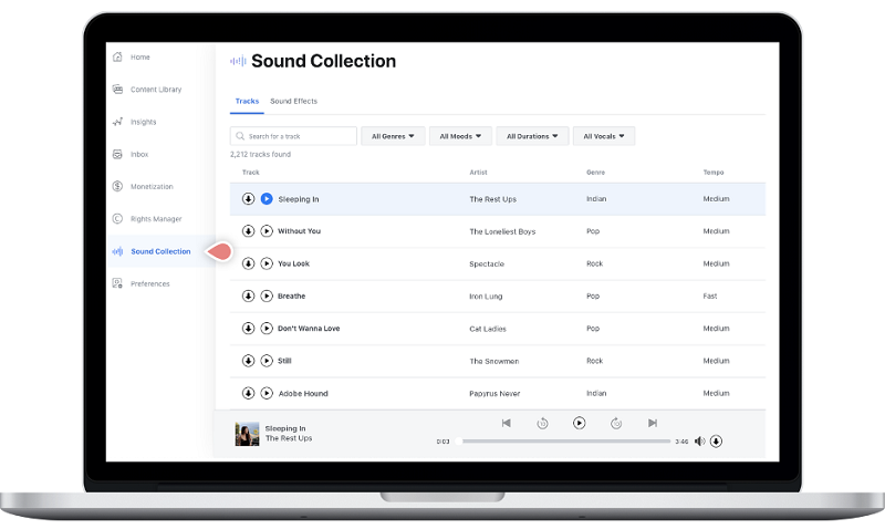 Facebook Sound Library