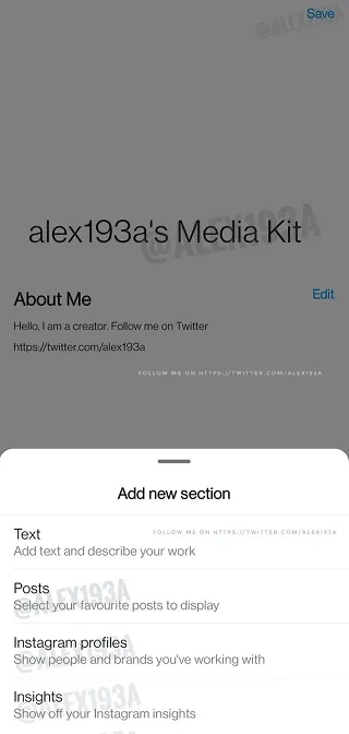Instagram media kit